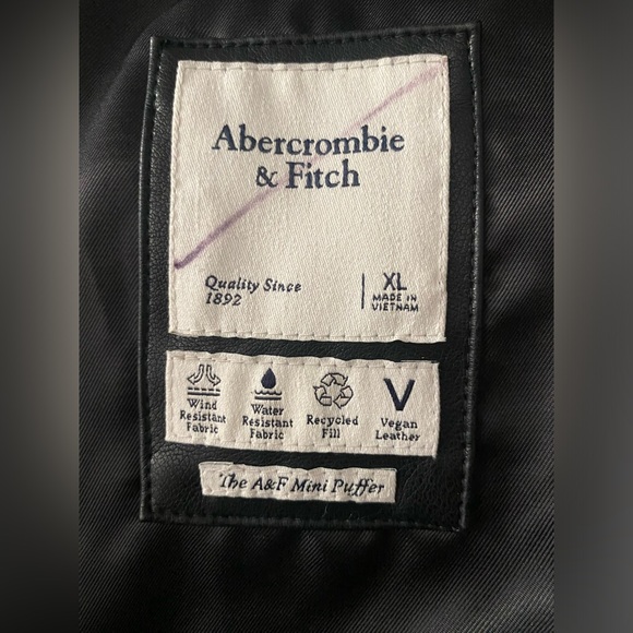 Abercrombie & Fitch leather puffer jacket - Picture 4 of 4